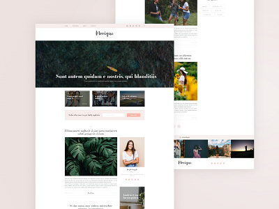 Monique Blog blog blog design blogging clean design minimal ui ux web webdesign website