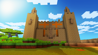 Cool Castle in Desert Biome in Realmcraft Free Minecraft StyleGa build craft free minecraft game art game design games landscape minecraft building nature pixel art realmcraft