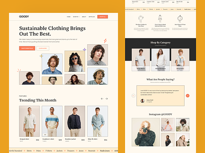 Clothing Store Website Design _GOODY clothing store website design homepage landing page landing page case study uihut web design 2022 web design case study webdesign website website design