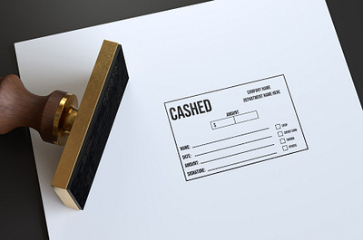 Cash Receipt Stamp accounting business cash receipt design finance illustration logo receipt stamp seal stamp wax