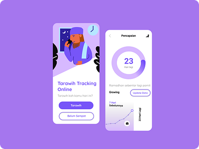 Tarawih Tracking Online app design design tracking app ui