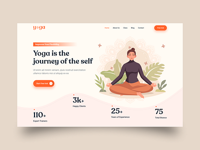 Yoga Studio animation branding exercise fitness illustration interaction landing page meditation product design uiux web design website workout yoga yoga app yoga interface yoga logo yoga mat yoga studio zen