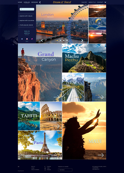 Travel Site Catalog adobe photoshop adobexd design typography ui ux web website