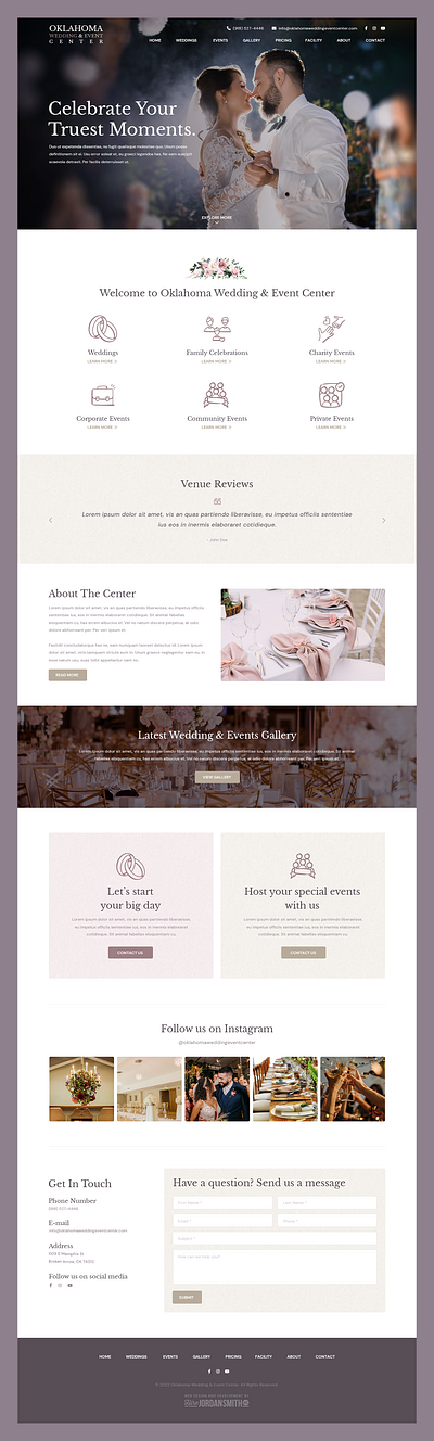 Oklahoma Wedding & Event Center // Web Design event event center web design event web design wedding wedding center web design wedding web design