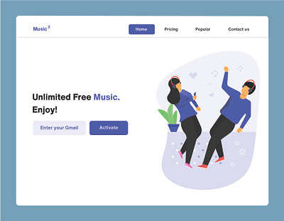 Music Home Page illustration