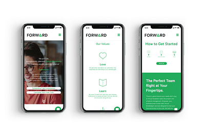 Forward Mobile Site Design brand design branding mobile mobile design mobile interface ui ux uxui web design website website design