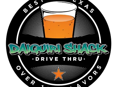 DaiquiriShack Logo branding crest daiquiri design illustrator logo vector