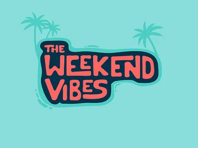 The Weekend Vibes island islanders islands logo logodesign logos logotype palm trees vibes