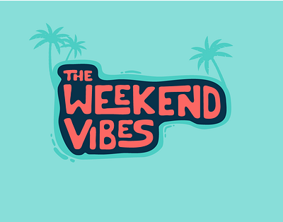 The Weekend Vibes island islanders islands logo logodesign logos logotype palm trees vibes