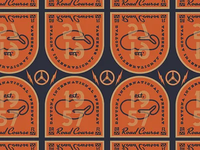 Daytona Road Course Badge motorsports sports vector art visual art