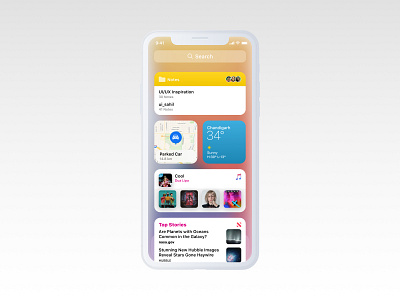 IOS 14 Widgets app apple design designinspiration illustration ios ios14 minimal typography ui ux widgets
