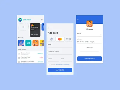 e-Wallet - Adobe XD animation app design flat illustration ui ux web website