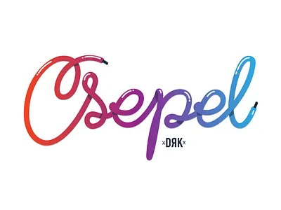 Csepel x DRK clothing line collaboration illustration lettering