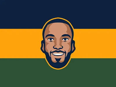 Rudy Gobert - Jazz Roster Illustrations athletics basketball design gobert illustration jazz logo nba player roster rudy sports utah utah jazz vector