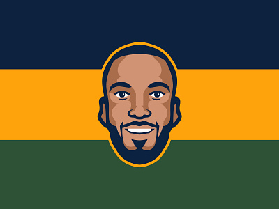 Rudy Gobert - Jazz Roster Illustrations athletics basketball design gobert illustration jazz logo nba player roster rudy sports utah utah jazz vector