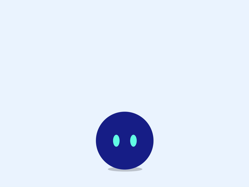 Happy Robot Animation animated animation blue flatdesign gif greensock gsap happy illustration it logo motion motiongraphics robot svg technology