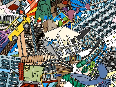 Homecity building city dagestan drawing illustration line russia town