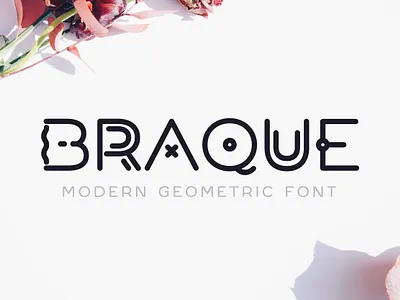 Braque - Modern Geometric Logo Font abstract design font font design fonts collection geometric geometric design geometric fonts geometric logo font geometry lettering logo font minimal modern font ornament professional tribal tribal font type vibes