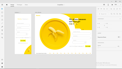 Banana adobe adobe xd apple august banana branding colors creative design designer fonts fruit job rebound sleek typography uiux web xd design