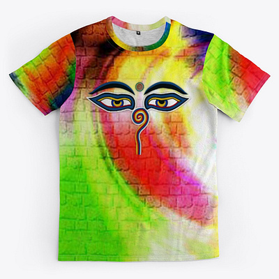 Eyes of the Buddha - The Light of Asia buddha colorful product design tshirt tshirt art tshirt design tshirtdesign wisdom eyes