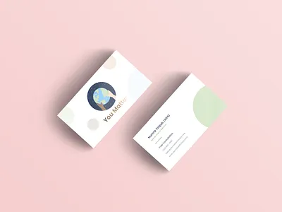 Business Card Mockups for Therapy Business brand branding business cards figma flat logo
