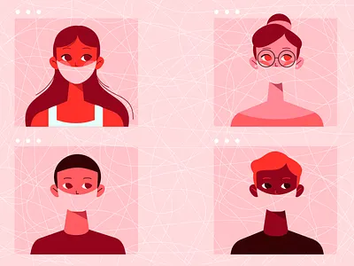 Covid Characters characters covid covid19 design illustration vector