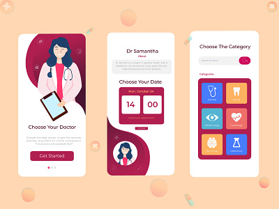 Online Doctor Consultation App app appointment appointment booking branding clinic consultation design doctor doctor app hospital medical medicine online ui ux vector