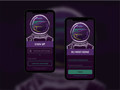 Space Signup Form #CreateWithAdobeXD astronaut colorful galaxy illustration mobile mobile ui signup signup page signupform space ui ui ux xd design