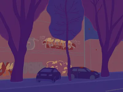 Night in Chisinau apple pencil art artist blue chisinau city digital digital art digital illustration illustration ipad pro night procreate procreateart purple violet