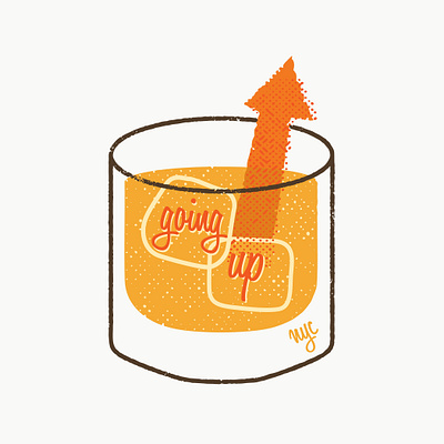 Going Up NYC logo branding cocktails design illustration nyc