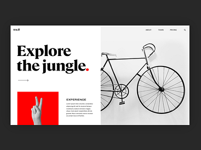 Bike UI Concept bike clean clean design clean ui desktop digital design ui web website white