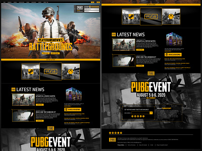 PUBG Website Redesign clean clean design dark mode dark theme pubg redesign website website concept website design