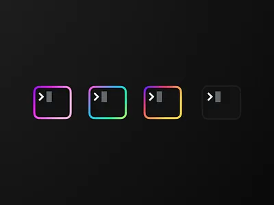 some very colorful macos terminal icons gradient icon macos macos icon terminal