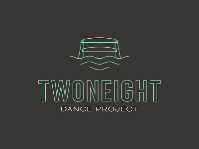 Twoneight Dance Project brand bridge dance hand painted icon identity logo mural paint signage