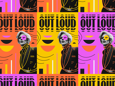 OUT LOUD brand branding geometric illustration lettering lgbt lockup logo logotype type typography