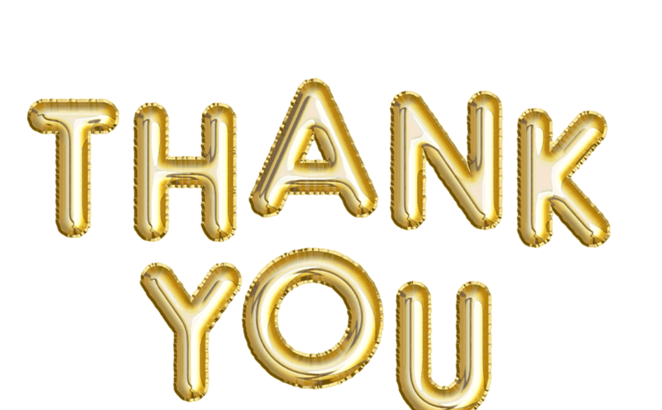 Thank You animation balloon balloons creative design font golden graphic greeting letters message motion phrase text thank thank you word you