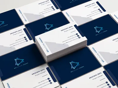 Business Card for construction company branding design logo typography vector