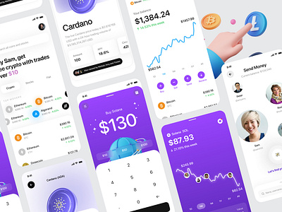 Crypto and NFT exchange - Product 3d 3d motion design animation app crypto design exchange ios motion motion graphics stocks ui web3