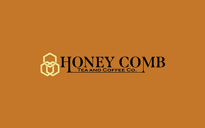 Honey Comb Tea and Coffee Co. Branding bee brand branding branding design coffee design honey honey comb honeycomb icon illustrator logo logo design logodesign tea typography vector