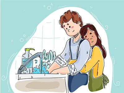 Male work art design dream dribbble family home house housework illustration illustrator vector work