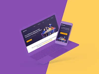 Adversary - Website Redesign cybersecurity design education illustration responsive security training ui ux website