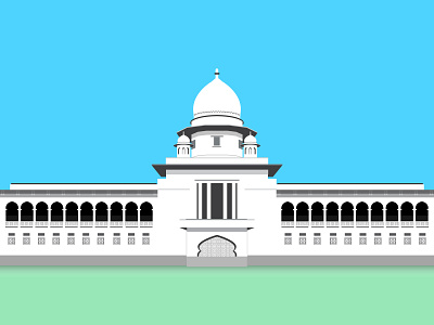 Supreme Court Building - Bangladesh architecture bangladesh bangladeshi building court dhaka flat illustration illustration art illustrator law legal minimal minimalism minimalist vector vector art