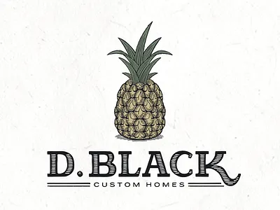 Custom Homes Logo branding custom design identity identity design illustration logo logo design luxury pineapple