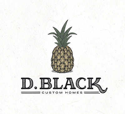 Custom Homes Logo branding custom design identity identity design illustration logo logo design luxury pineapple