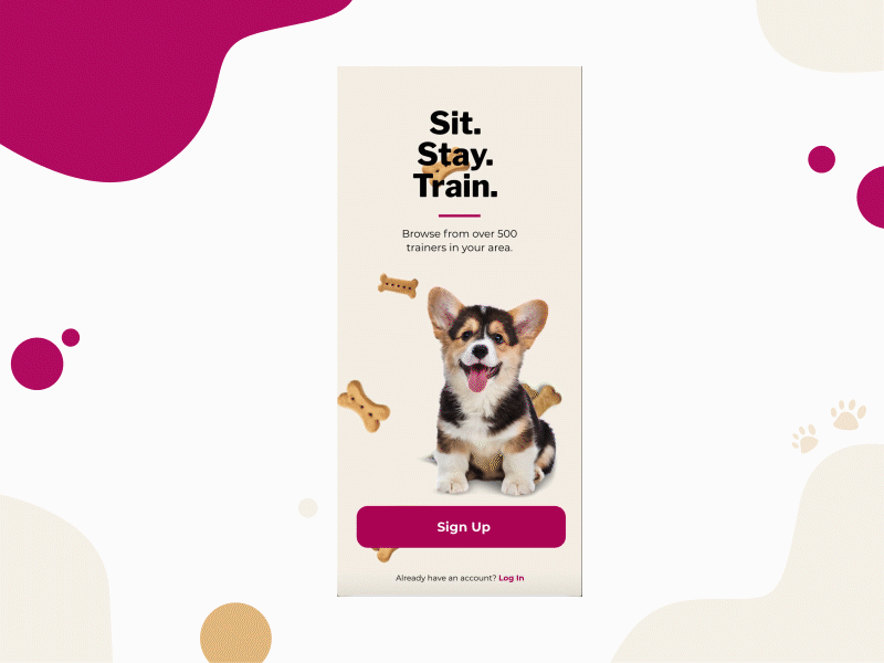 Dog Trainer App adobe adobexd