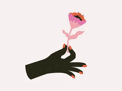 In Bloom digital illustration floral flower flower illustration flowers illustration hand hand type texture