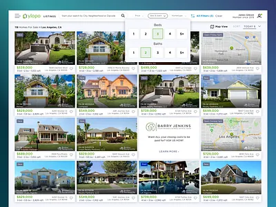 Beds & Bath Quick Filter filters navigation navigation bar product ui ui design ux vector web web design