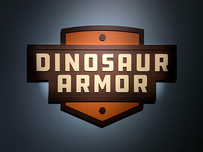 Dinosaur Armor Exhibit Logo Installation armor armour badge dinosaur exhibit logo museum vintage