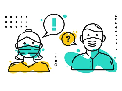 Returning to Work brand design iconography illustration vector