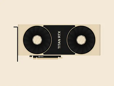 Titan RTX adobe illustrator animation branding clean colour detail flat gold illustration illustrator minimal modern nvidia rtx titan vector